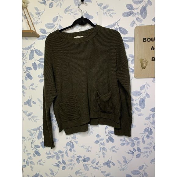 Madewell Olive Green Scoop Neck Sweater Size XL - Picture 2 of 8